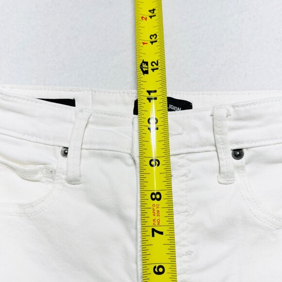 True Religion Women's Starr Distressed High Waist Stretch White Jeans Size 27W - Picture 9 of 11